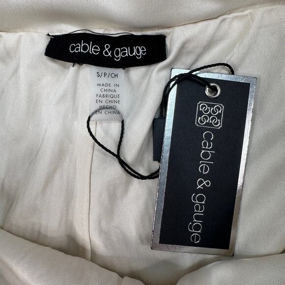 Cable & Gauge Sequin Jogger WMNS S Champagne Statement Pants Sparkle Glamour - Picture 7 of 14